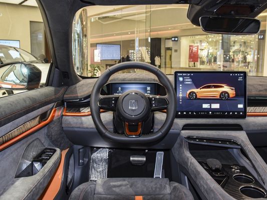 Dubbel-Wishbone Independent Suspension EV Car 2024 Zeekr001 You100kwh AWD Zwart Oranje