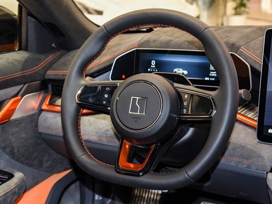 Dubbel-Wishbone Independent Suspension EV Car 2024 Zeekr001 You100kwh AWD Zwart Oranje